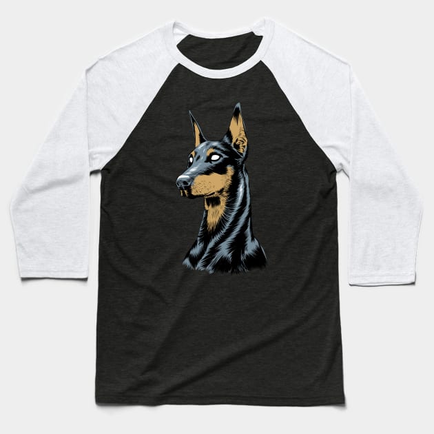 Doberman Baseball T-Shirt by albertocubatas